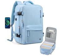 Luggex Borse da cabina 40 x 20 x 25 cm per Ryanair, borsa da cabina con tasche multiple, zaino leggero da viaggio, blu cielo, M