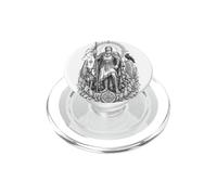 Lugh Celtic Sun Dio Sacro Guerriero Lancia Line Art PopSockets PopGrip per MagSafe