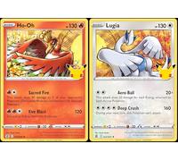 Lugia & Ho-oh - Pokemon Celebration Card Lotto - Legendary Holo Foil - 022/025 & 001/027