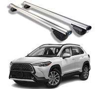 LUGIWN Barre Portatutto per Toyota Corolla Cross 2022 2023 2024 2025, Barre Portapacchi per Auto, Portapacchi da Tetto per Viaggi, Vacanze, Uso Quotidiano,Silver