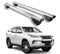 LUGIWN Barre Portatutto per Toyota Fortuner 2015 2016 2017 2018 2019 2020-2023, Barre Portapacchi per Auto, Portapacchi da Tetto per Viaggi, Vacanze, Uso Quotidiano,Silver