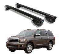 LUGIWN Barre Portatutto per Toyota Sequoia 2008 2009 2010 2011 2012-2022, Barre Portapacchi per Auto, Portapacchi da Tetto per Viaggi, Vacanze, Uso Quotidiano,Black