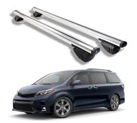 LUGIWN Barre Portatutto per Toyota Sienna 2011 2012 2013 2014 2015 2016-2020, Barre Portapacchi per Auto, Portapacchi da Tetto per Viaggi, Vacanze, Uso Quotidiano,Silver