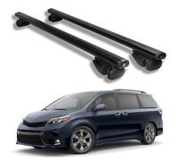 LUGIWN Barre Portatutto per Toyota Sienna 2011 2012 2013 2014 2015 2016-2020, Barre Portapacchi per Auto, Portapacchi da Tetto per Viaggi, Vacanze, Uso Quotidiano,Black