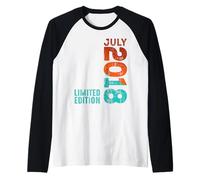 Luglio 2018 Anno 2018 Retro 2018 Vintage 2018 dal 2018 Maglia con Maniche Raglan