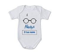 Luglio Body Neonato Neonata Bimbo Bimba 0 18 Mesi Simpatico Divertente Cotone Idea Regalo Nascita Ispirato a Harry P Personalizzato con Nome Scritta Frase Stampata Manica Corta