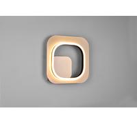 LUGO APPLIQUE LED METALLO ORO CON BORDO NERO CON REGOLAZIONE INTENSITA' CON NORMALE INTERRUTTORE A PARETE 29CM X 29CM