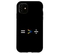 L'uguaglianza è maggiore della divisione Semplice Equazione Arcobaleno Custodia per iPhone 11