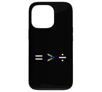 L'uguaglianza è maggiore della divisione Semplice Equazione Arcobaleno Custodia per iPhone 13 Pro