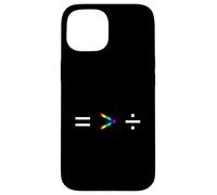 L'uguaglianza è maggiore della divisione Semplice Equazione Arcobaleno Custodia per iPhone 15