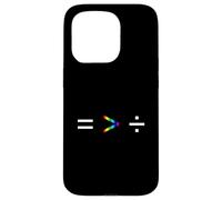 L'uguaglianza è maggiore della divisione Semplice Equazione Arcobaleno Custodia per iPhone 15 Pro