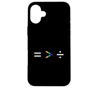 L'uguaglianza è maggiore della divisione Semplice Equazione Arcobaleno Custodia per iPhone 16 Plus