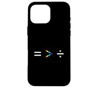 L'uguaglianza è maggiore della divisione Semplice Equazione Arcobaleno Custodia per iPhone 16 Pro Max
