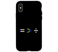 L'uguaglianza è maggiore della divisione Semplice Equazione Arcobaleno Custodia per iPhone X/XS