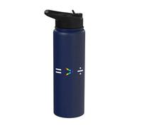 L'uguaglianza è maggiore della divisione Semplice Equazione Arcobaleno Stainless Steel Insulated Water Bottle