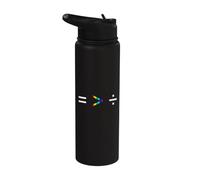 L'uguaglianza è maggiore della divisione Semplice Equazione Arcobaleno Stainless Steel Insulated Water Bottle
