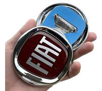 luguanglian Set di Emblemi Auto Anteriore e Posteriore Compatibile con la Fiat 500e 2020-2025 - 12cm/9.5cm Anteriore, 9.5cm Posteriore - ABS Placcato Argento - Installazione Facile: Adesivo o Fibbie