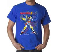 LUGUCHIF of T Shirt Invincible Steel Man Daitarn 3 Cartoon Years 80 Manga Anime Man Woman Baby Up Size 5XL Blue
