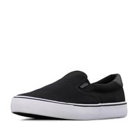 Lugz Clipper Classic Slip-on Canvas Sneaker, Scarpe da Ginnastica Uomo, Nero, Bianco, Nero, 47 EU Larga
