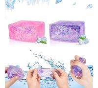 LUHOCIY 2 Pezzi Eliminare L'ansia Squishy Cubo Antistress,Compatto e Portatile Squeeze Antistress Cubo,Vi Dona ii Buon Umore Ogni Giornoeco-Compatibile e non Tossico Silky Antistress Cubo