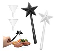 LUHOCIY 2 Pezzi Sale E Pepe Set Simpatici, Salt and Pepper Magic Wand, Saliera Bacchetta Magica, Facile da Usare con 2 Imbuti, Adatto per Cucine, Riunioni di Vacanza e Campeggio Picnic