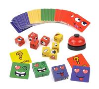 LUHOCIY 3 Pezzi Puzzle di Espressione Viso in Legno, Puzzle Legno Cambia Faccia, Puzzle di Espressiones in Legnos per i Più Piccoli e Gli Amici per Giocare Insieme, Sicuro ed Educativo