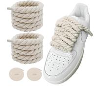 LUHOHI Lacci per scarpe in corda spessa, neri, per scarpe da ginnastica Air Force 1 AF1, grandi e grossi, Beige 140 cm, 54''/140CM