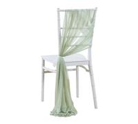 LUHYSU 10/50 Pezzi Come telai per sedie in Chiffon Decorazione per sedie da Matrimonio per Eventi di Banchetti per Feste in corridoio, 17x275 cm Lungo-Verde chiaro-10 Pezzi
