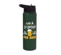 lui è lo sposo noi siamo qui solo per bere Stainless Steel Insulated Water Bottle