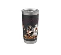 Lui è risorto Gesù Cristo Grave Heavy Metal Halloween Divertente Bicchiere termico in acciaio inox doppia parete