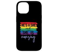 Lui è una Lei E Lei è Incredibile Outing Per Lesbiche Custodia per iPhone 14