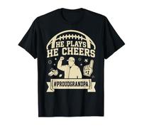 Lui Gioca a applaudire Nonno di Cheerleader & Football Player Maglietta