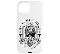 Lui non è qui è risorto Gesù Cristo Dio Retro Christian Custodia per iPhone 15 Plus