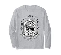Lui Non è Qui è risorto Gesù Cristo Dio Retro Christian Maglia a Manica
