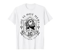 Lui Non è Qui è risorto Gesù Cristo Dio Retro Christian Maglietta