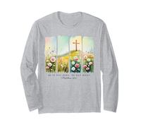 Lui Non è Qui, è risorto Pasqua Cristiano Gesù Pasqua Maglia a Manica