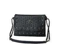 LUI SUI Borsa a tracolla in pelle con borchie borchiata con rivetti punk gotico da donna Borsa a tracolla in pelle