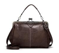 LUI SUI Borsa da donna retrò, borsa in pelle PU Borsa a tracolla vintage Borsa a tracolla con chiusura a bacio per le signore