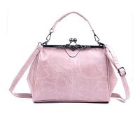 LUI SUI Borsa da donna retrò, in pelle PU a tracolla vintage con chiusura a bacio per le signore