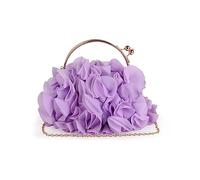 LUI SUI Donne Floreali Clutch Borse Morbide Satin Fiore Evening Bag Party Prom Borse