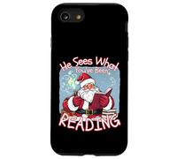 Lui vede quello che hai letto amante dei libri divertente Babbo Natale Custodia per iPhone SE (2020) / 7/8