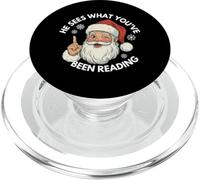 Lui vede quello che hai letto libro divertente Natale PopSockets PopGrip per MagSafe