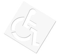 Luieonm Stencil per disabili, stencil per marciapiedi, per disabili, resistenti alle intemperie, ad alta visibilità, per sedie a rotelle, per pavimentazione in cemento, vicolo del fuoco
