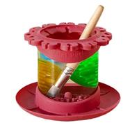 Luieonm Tazza per la pulizia dei pennelli, in silicone, rotonda, per risciacquo, acquerelli acrilici e mezzi a base d'acqua, per studi artistici e studi