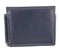 Luigi Benetton Portafoglio Uomo in Vera Pelle, Doppio Ferma Soldi, Porta Monete con Molla Centrale SEI Slot Porta carte Dimensioni 10X8,5X2 cm Art. 3108 (BLU)