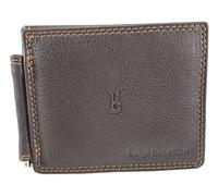 Luigi Benetton Portafoglio Uomo in Vera Pelle, Doppio Ferma Soldi, Porta Monete con Molla Centrale SEI Slot Porta carte Dimensioni 10X8,5X2 cm Art. 3184 (MARRONE SCURO)
