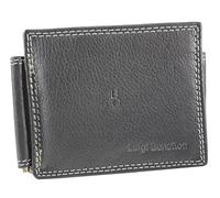 Luigi Benetton Portafoglio Uomo in Vera Pelle, Doppio Ferma Soldi, Porta Monete con Molla Centrale SEI Slot Porta carte Dimensioni 10X8,5X2 cm Art. 3184 (NERO)