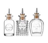 Luigi Bormioli Set di 3 Bottiglie Elixir Dash - Dash, Bitters Bottiglie, Attrezzatura Cocktail