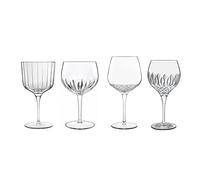 Luigi Bormioli Set di 4 bicchieri da gin in cristallo con confezione regalo inclusa, da 600 ml a 805 ml, rinforzati in titanio, ultra resistenti, tagliati al laser, realizzati in Italia e lavabili in