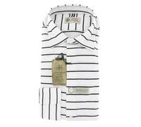 Luigi Borrelli Marrone a Righe Camicia Casual - Extra Slim - Piccolo - Misura